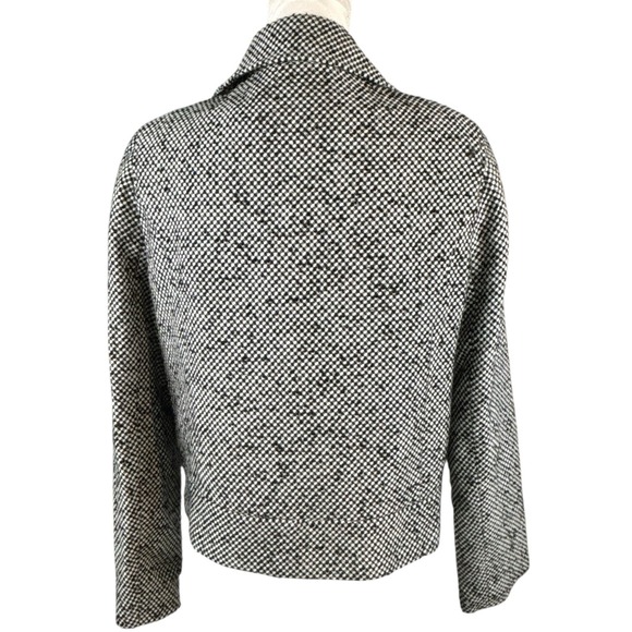 Worthington Womens Jacket Black Tweed Moto Biker Zip Up Casual Size Large - Picture 5 of 9